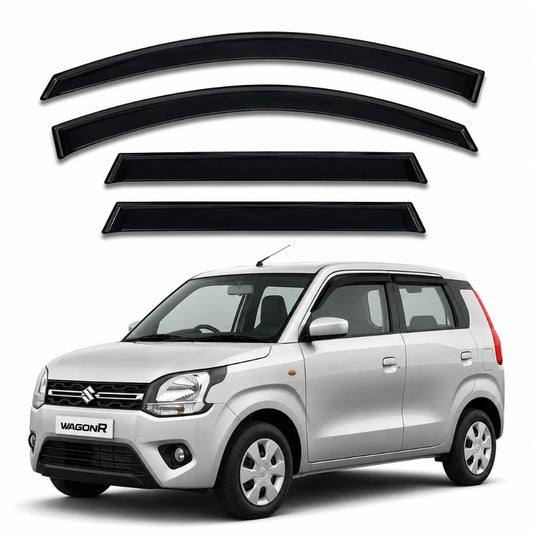 Galio Black Door Visor for Maruti Suzuki New Wagon R | Set of 4 | Black | Made in India
