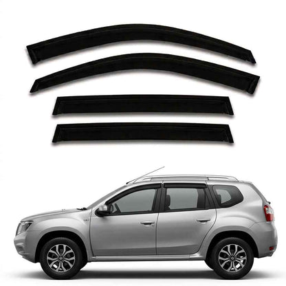 Galio Black Door Visor for Nissan Terrano 1st Gen 2013 to 2017 and 1st Gen FL 2017 to 2019