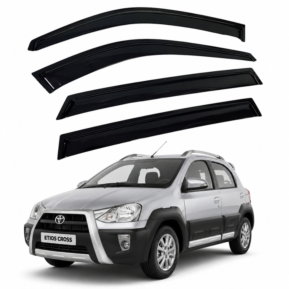 Galio Black Door Visor for Toyota Etios Cross