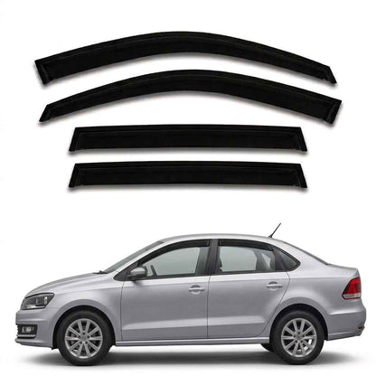 Galio Black Door Visor for Volkswagen Vento | Set of 4 Black