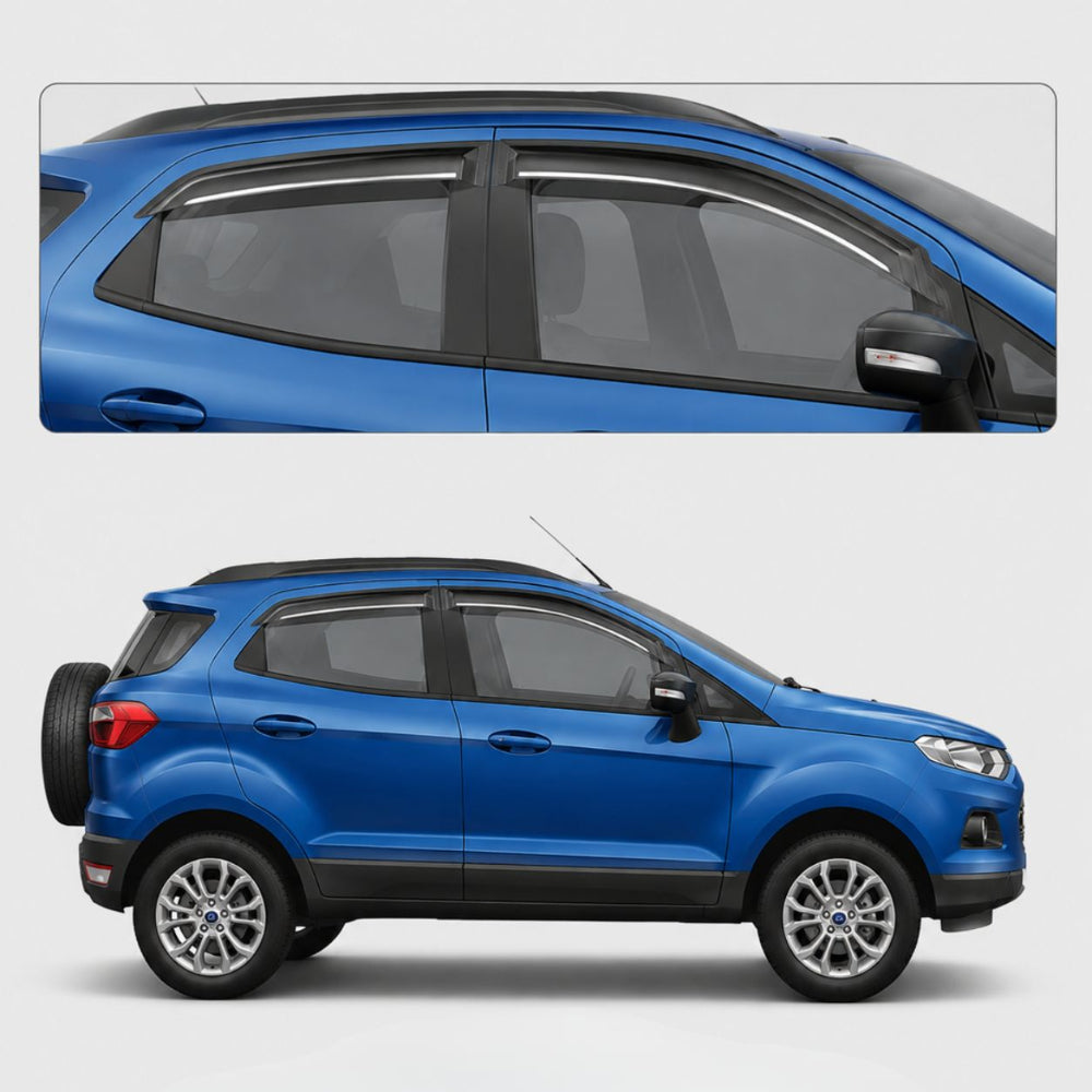 Galio Chrome Line Door Visor for Ford Ecosport 2013 Onwards