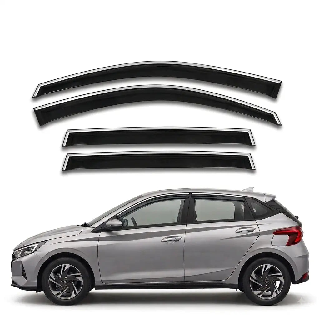 Galio Chrome Line Door Visor for Hyundai Verna 2017 to 2023
