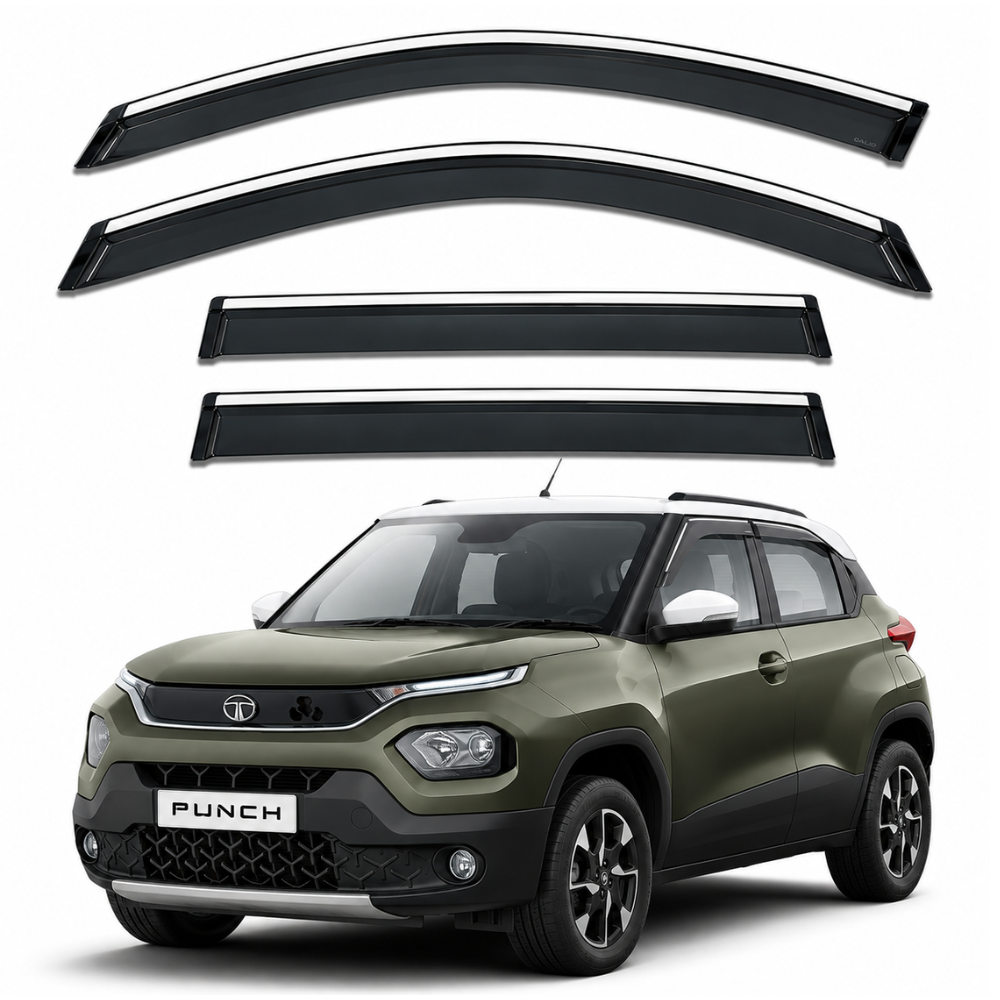 Galio Chrome Line Door Visor for Tata Punch 2021 to 2025
