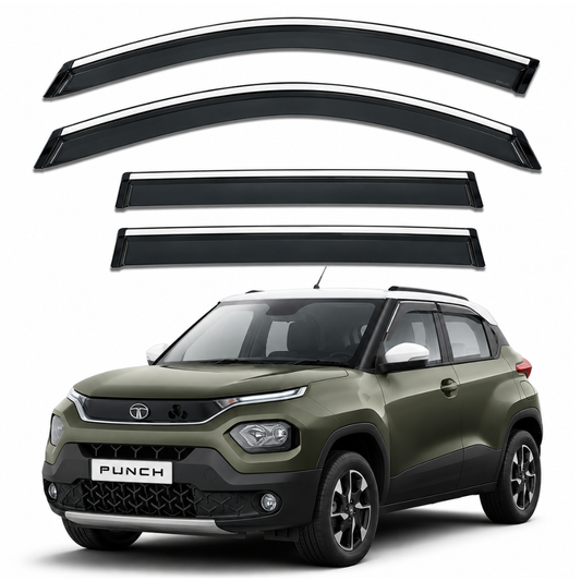 Galio Chrome Line Door Visor for Tata Punch 2021 to 2025
