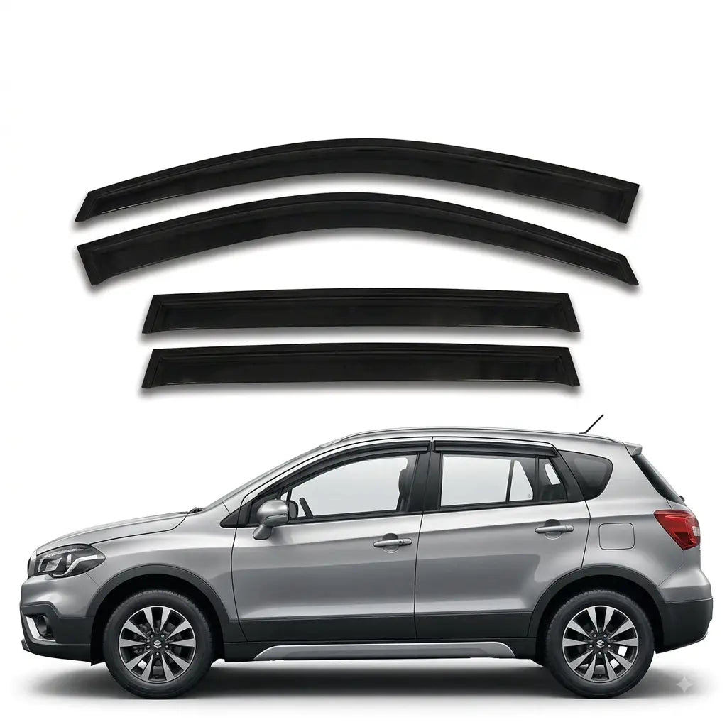 Galio Black Door Visor for Maruti Suzuki S Cross 2015 to 2022