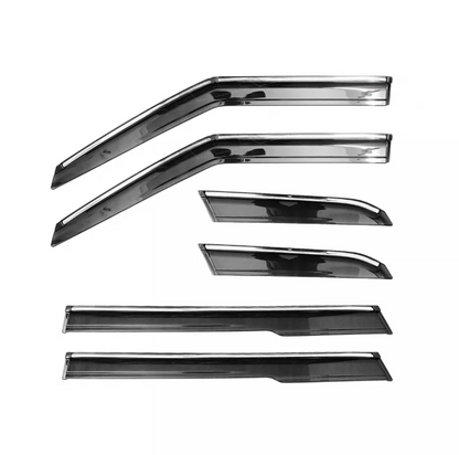 Galio Chrome Line Window Door Visor for Kia Carens (2022 onwards)