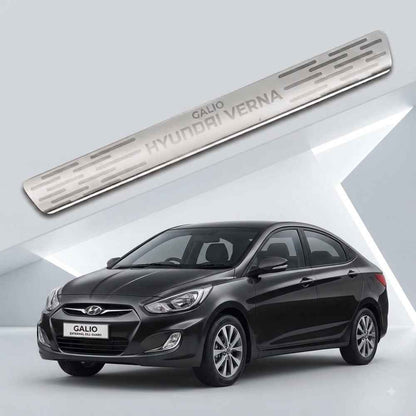 Galio Door Sill Guard for Hyundai Verna Fluidic (2011-2016) | Stainless Steel | Scratch Protection | Set of 4 | Premium Finish