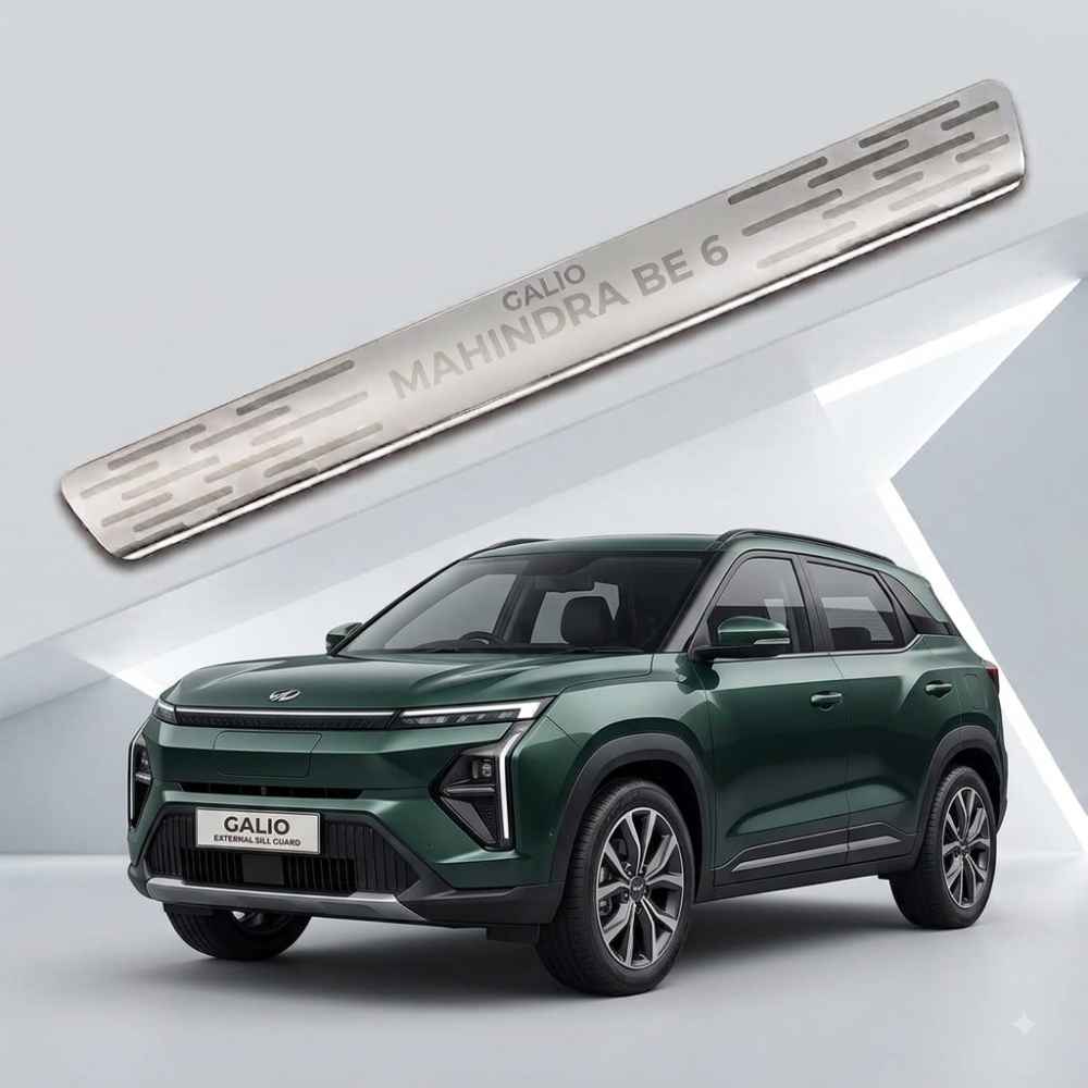 Galio Door Sill Guard for Mahindra BE 6 (2025 Onwards) | Stainless Steel | Scratch Protection | Set of 4 | Premium Finish