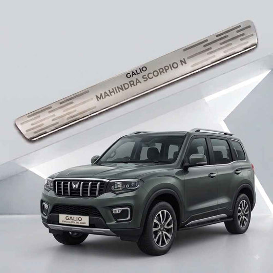 Galio Door Sill Guard for Mahindra Scorpio N (2022 Onwards) | Stainless Steel | Scratch Protection | Set of 4 | Premium Finish
