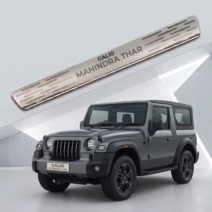 Galio Door Sill Guard for Mahindra Thar (2020 Onwards) | Stainless Steel | Scratch Protection | Set of 2 | Premium Finish