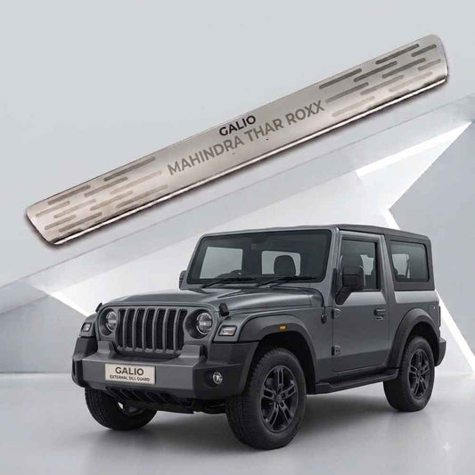 Galio Door Sill Guard for Mahindra Thar Roxx (2024 Onwards) | Stainless Steel | Scratch Protection | Set of 4 | Premium Finish
