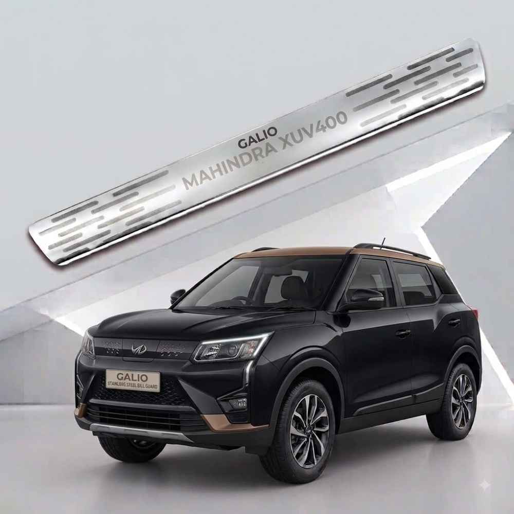 Galio Door Sill Guard for Mahindra XUV400 (2023 Onwards) | Stainless Steel | Scratch Protection | Set of 4 | Premium Finish