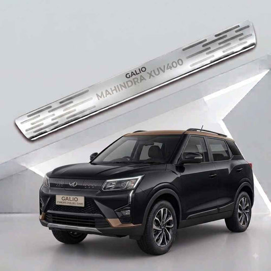 Galio Door Sill Guard for Mahindra XUV400 (2023 Onwards) | Stainless Steel | Scratch Protection | Set of 4 | Premium Finish
