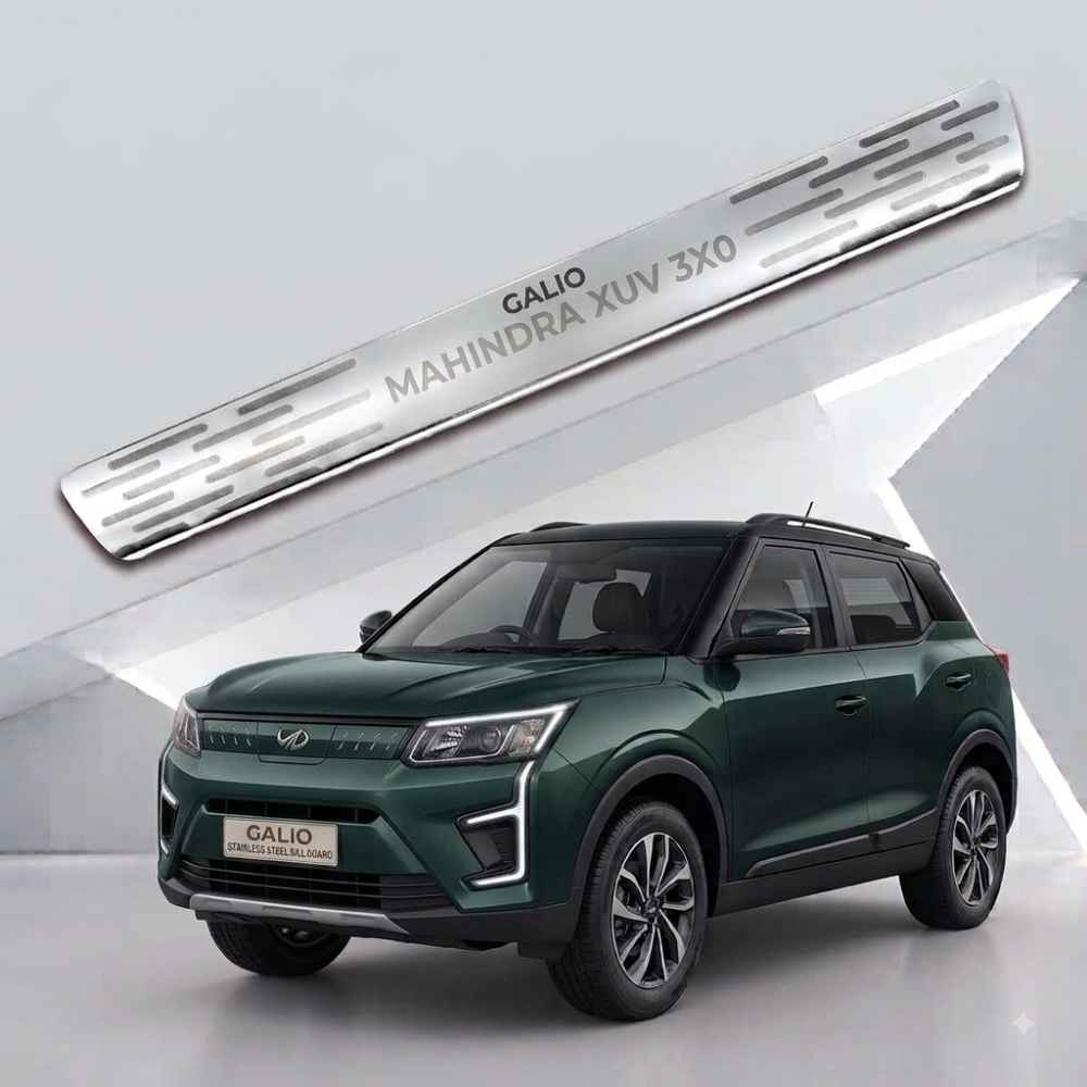 Galio Door Sill Guard for Mahindra XUV 3XO (2024 Onwards) | Stainless Steel | Scratch Protection | Set of 4 | Premium Finish
