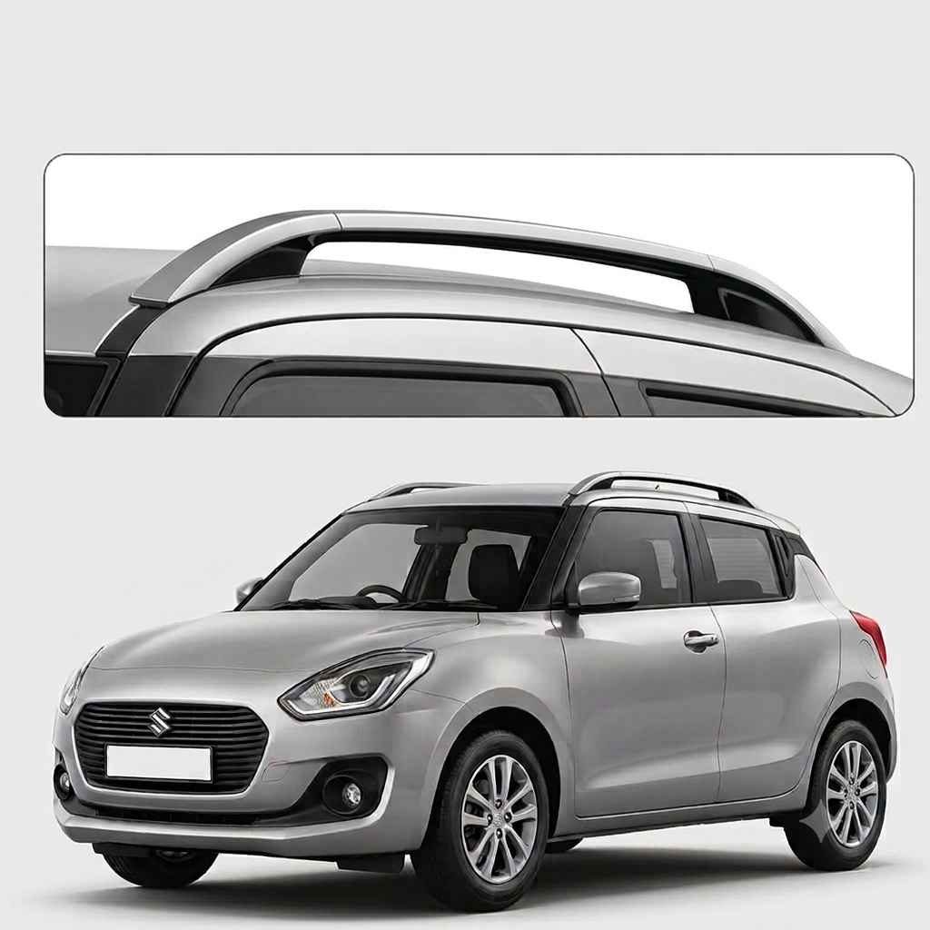 Galio Glossy Black Roof Rails for Honda Elevate 2023 Onwards | Set of 2 | Drill-Free Aesthetic Roof Styling