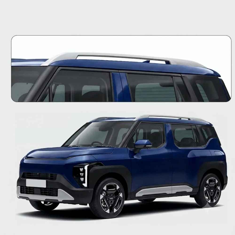 Galio Glossy Black Roof Rails for Kia Syros 2025 Onwards | Set of 2 | Drill-Free Aesthetic Roof Styling