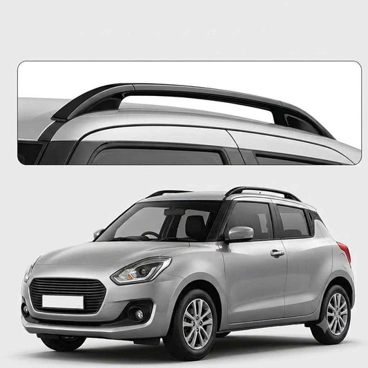 Galio Glossy Black Roof Rails for Mahindra XUV 3XO 2024 Onwards | Set of 2 | Drill-Free Aesthetic Roof Styling