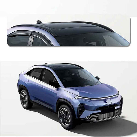 Galio Glossy Black Roof Rails for Tata Curvv EV 2024 Onwards | Set of 2 | Drill-Free Aesthetic Roof Styling