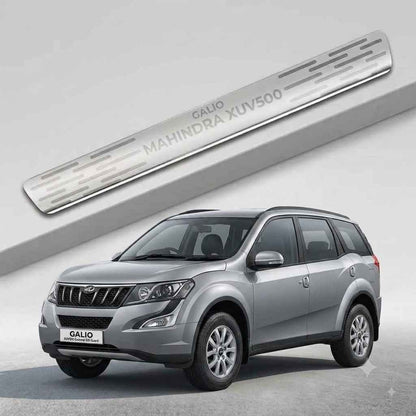 Galio Stainless Steel Door Sill Guards for Mahindra XUV 500 | Scuff Plate Protector | Set of 4 | Silver Chrome Finish | Easy DIY Installation
