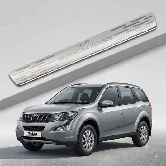Galio Stainless Steel Door Sill Guards for Mahindra XUV 500 | Scuff Plate Protector | Set of 4 | Silver Chrome Finish | Easy DIY Installation