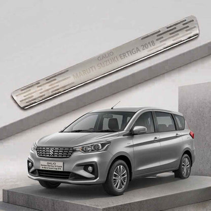 Galio Stainless Steel Door Sill Guards for Maruti Suzuki Ertiga 2018 Onwards | Set of 4 Scuff Plates | Metal Threshold Protection