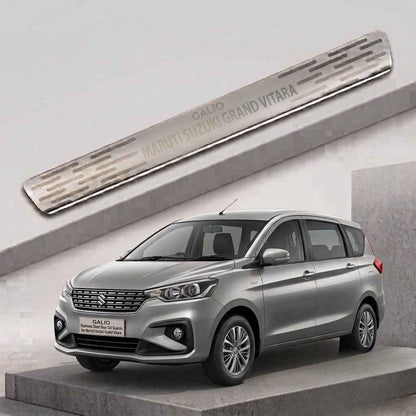 Galio Stainless Steel Door Sill Guards for Maruti Suzuki Grand Vitara 2022 Onwards | Set of 4 Scuff Plates | Metal Threshold Protection