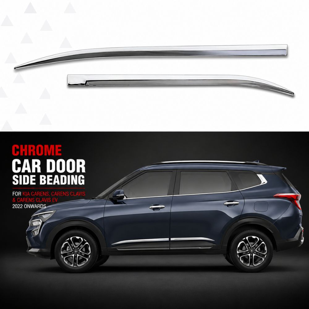 Generic Full Chrome Car Door Side Beading for Kia Carens, Carens Clavis & Carens Clavis EV | 2022 Onwards
