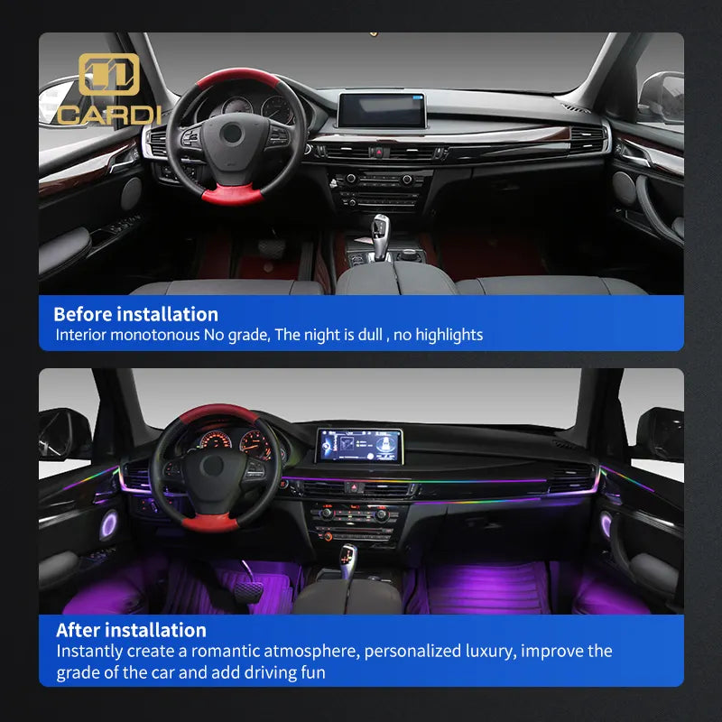 Cardi K4 Ambient Light Kit for Mahindra Thar Roxx (2024 Onwards) | 26-Piece Premium Interior Ambient Lighting System