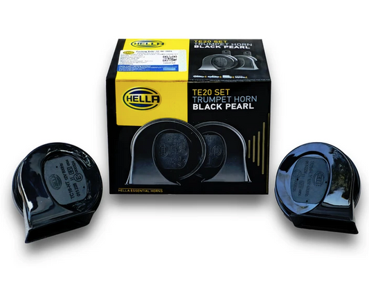 HELLA TE20 trumpet horn set with dual tone design delivering powerful and clear sound output for cars with durable long-life performance