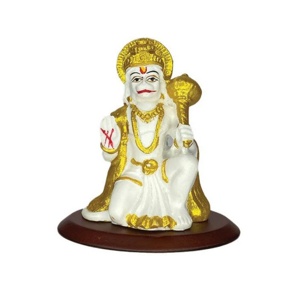 Hanuman Idol Statue in Blessing Posture for Car Dashboard