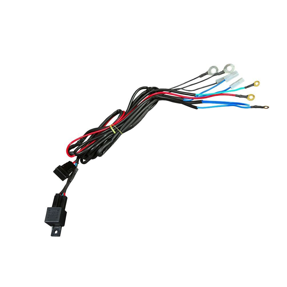 Hella 12V horn relay wiring harness kit for safe car horn installation providing stable power connection and protecting vehicle electrical system from overload