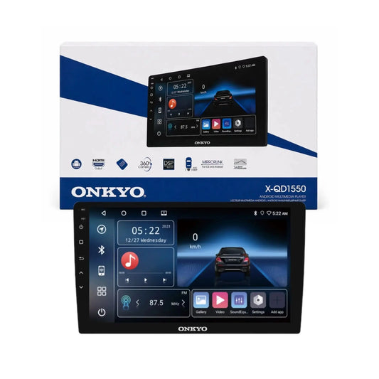 Onkyo X-QD1550 | 9 Inch Android Car Stereo 4GB RAM/64GB | DSP Audio Processor | HDMI Output | Bluetooth & MirrorLink