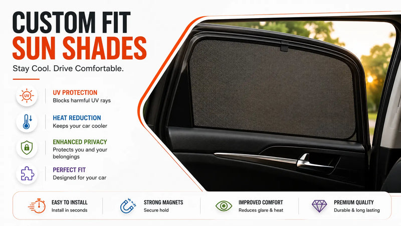 Custom Fit Sun Shades: The Ultimate Guide to Keeping Your Car Cool & Protected