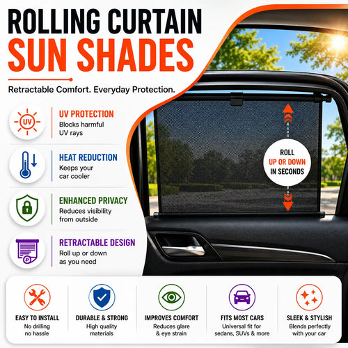 Rolling Curtain Sun Shades: The Complete Guide to Cooler, More Comfortable Car Journeys