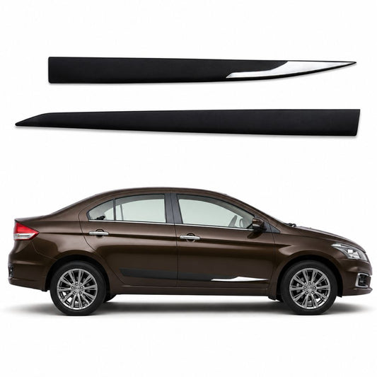 Imported Black & Chrome Side Beading for Maruti Suzuki Ciaz 2014 to 2025 | Black & Chrome
