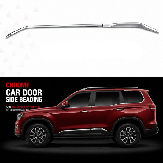Imported Chrome Car Door Side Beading for Mahindra Scorpio N 1st Gen 2022 Onwards
