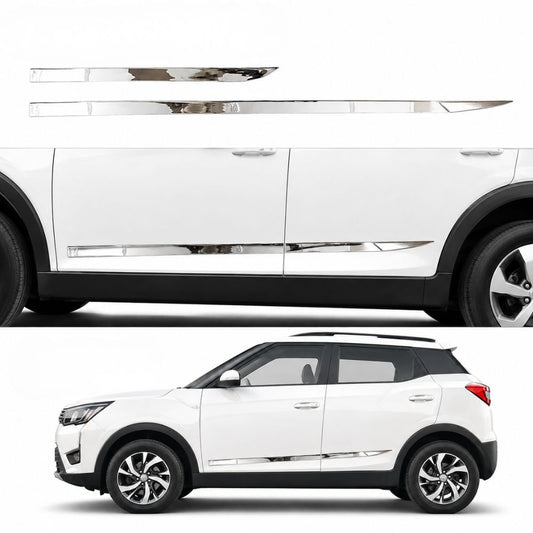 Imported Chrome Car Door Side Beading for Mahindra XUV300 1st Gen 2019–2024, XUV400 1st Gen 2023 Onwards & XUV 3XO 1st Gen 2024 Onwards
