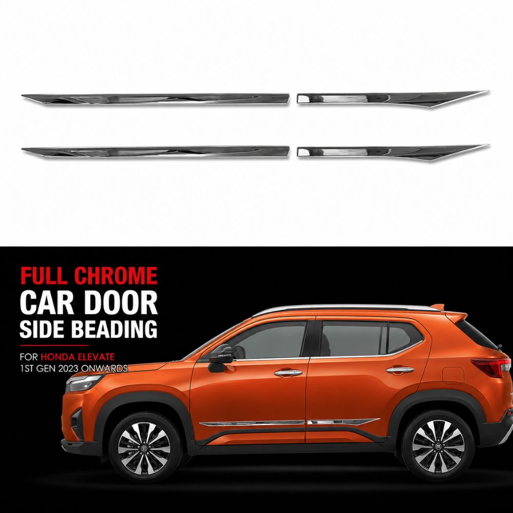 Imported Full Chrome Car Door Side Beading for Honda Elevate 1st Gen 2023 Onwards
