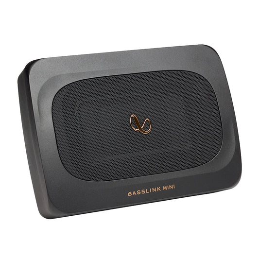 Infinity BassLink Mini Underseat Active Subwoofer | 200W Max Power | Compact Powered Bass System