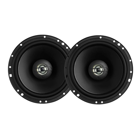 Infinity Alpha 6520F 6.5 inch 2-way coaxial car speaker black wired model delivering 320W peak and 40W RMS power for clear sound and enhanced bass performance