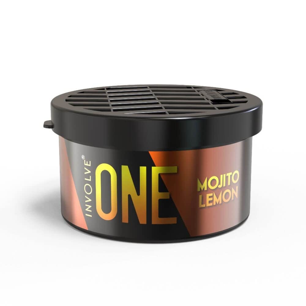 Involve Your Senses One Mojito Lemon car perfume strong fiber air freshener delivering fresh citrus fragrance and long lasting aroma for car interior freshness