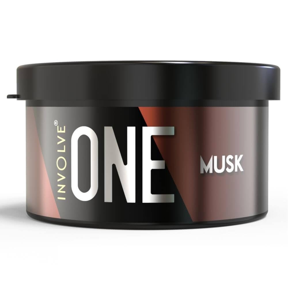 Involve Your Senses One Musk Organic car perfume strong fiber air freshener delivering premium musky fragrance and long lasting aroma for car interior freshness