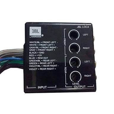 JBL LOC4 High-Low Converter 4-Channel RCA Adapter – Clean Signal Conversion for Car Audio