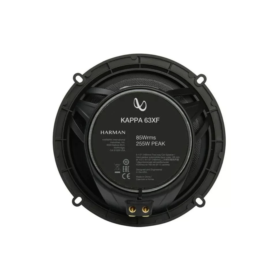 Infinity Kappa Car Speaker Combo | KAPPA-63XF 6.5-Inch Coaxial + KAPPA603CF Component Speakers | Hi-Res Audio