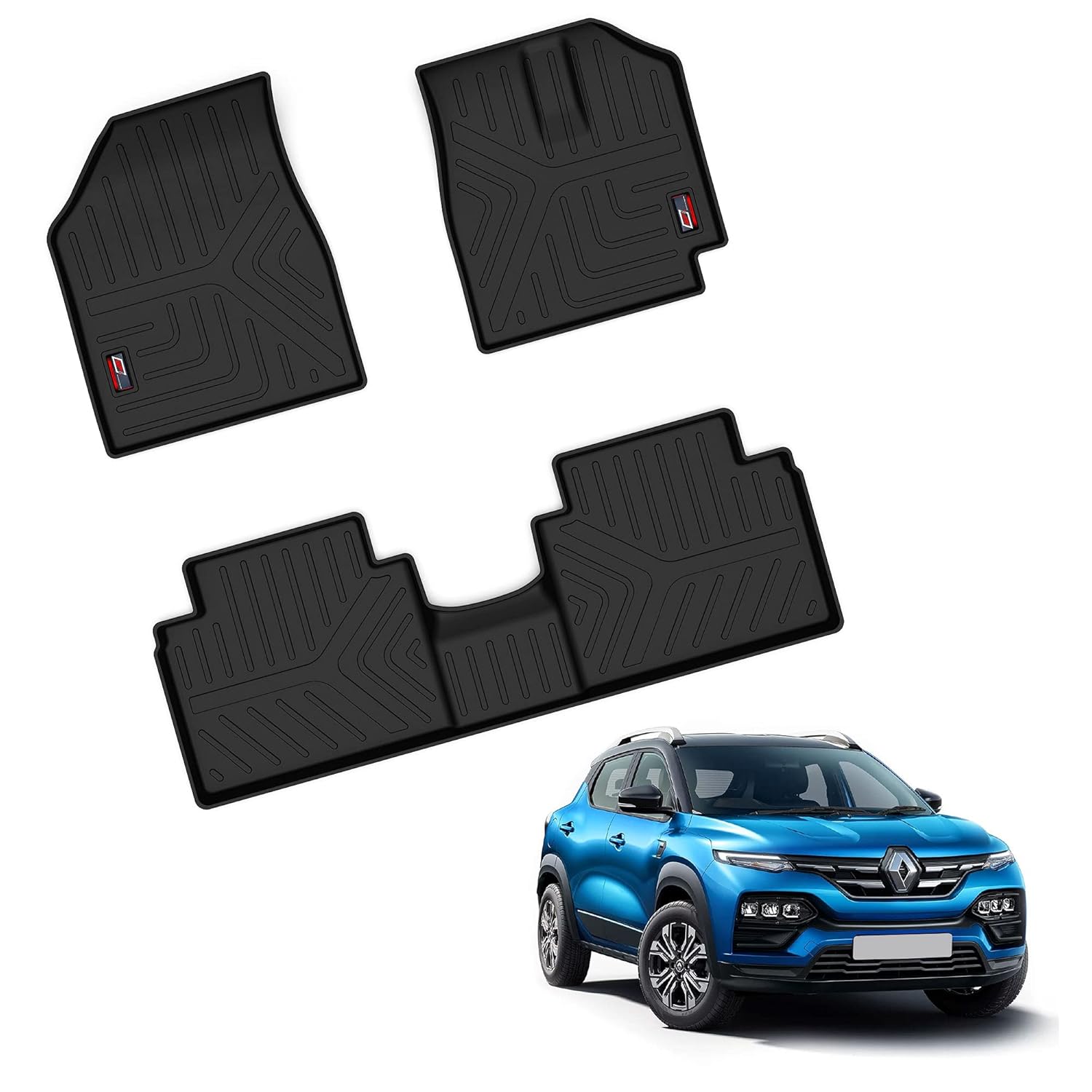 GFX Floor Mats for Renault Kiger 2021+ Manual | Waterproof Black