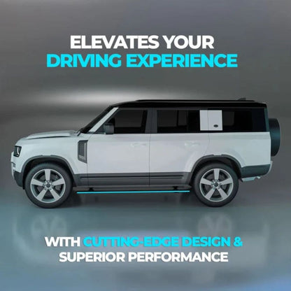 Land Rover Defender 130, 2020+ Electric Side Step with RGB Lights & App Control | 300KG Load Capacity | Automatic Opening | 1.5 Second Extension | ADC-12 Aluminium Alloy Body | 2 Years Warranty