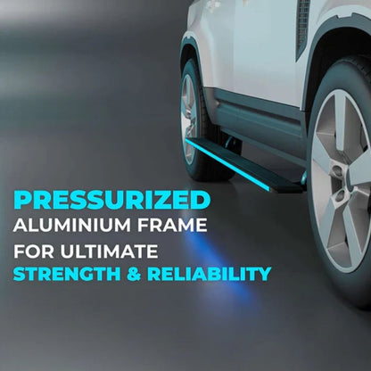 Land Rover Defender 130, 2020+ Electric Side Step with RGB Lights & App Control | 300KG Load Capacity | Automatic Opening | 1.5 Second Extension | ADC-12 Aluminium Alloy Body | 2 Years Warranty