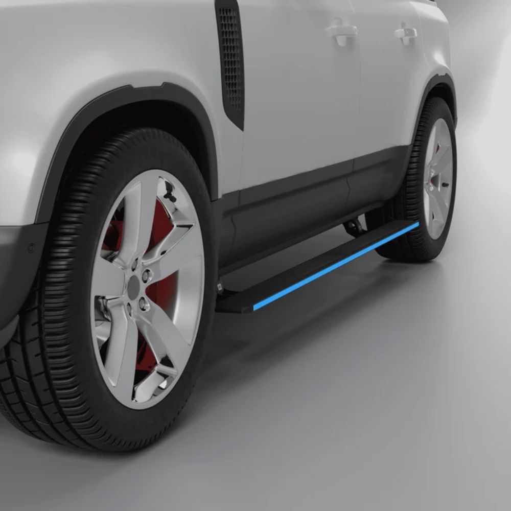 Land Rover Defender 90, 2020+ Electric Side Step with RGB Lights & App Control | 300KG Load Capacity | Automatic Opening | 1.5 Second Extension | ADC-12 