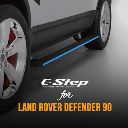 Land Rover Defender 90, 2020+ Electric Side Step with RGB Lights & App Control | 300KG Load Capacity | Automatic Opening | 1.5 Second Extension | ADC-12 Aluminium Alloy Body 