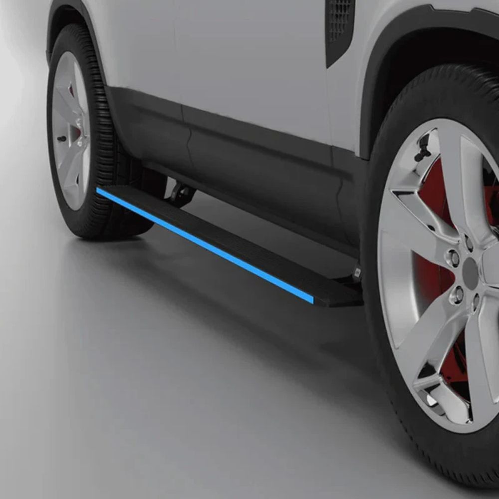 Land Rover Defender 90, 2020+ Electric Side Step with RGB Lights & App Control | 300KG Load Capacity | Automatic Opening | 1.5 Second Extension | ADC-12 Aluminium Alloy Body | 2 Years Warranty